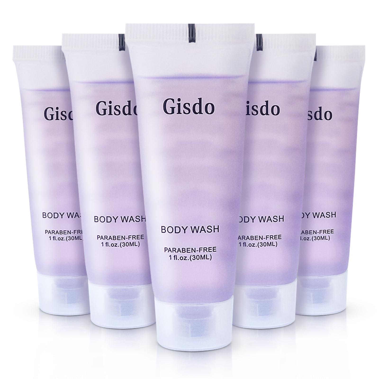 Gisdo Gisdo Travel Size Body Wash Bulk (1 fl oz, 50 Pack), Refreshing Hotel Body Wash, Mini and Small Size Shower Gel, Guest Hotel Toiletries in Bulk