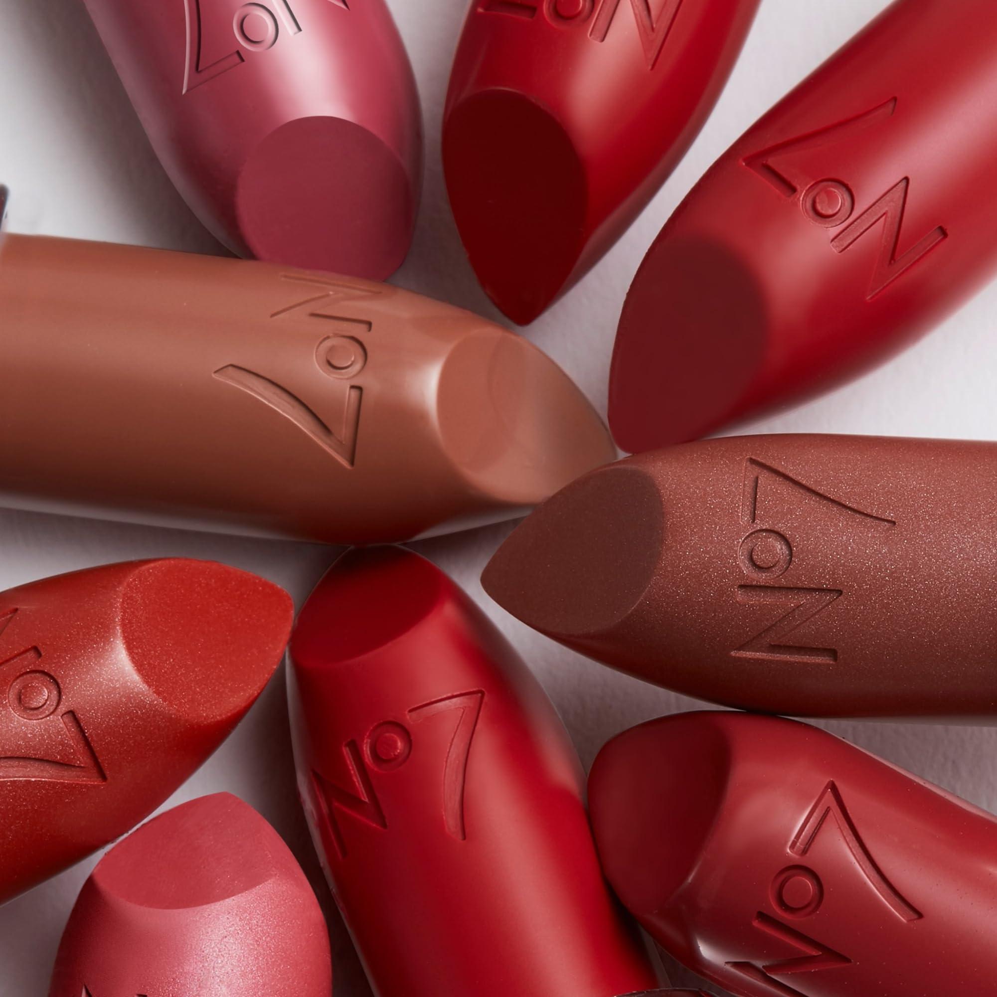 No.7 No7 Age Defying Lipstick - Soft Cherry - Anti-Aging Makeup for Women - Hydrating Pink Lipstick with Hyaluronic Acid for Plumper, Smoother, Younger Looking Lips Over Time (3.5g)