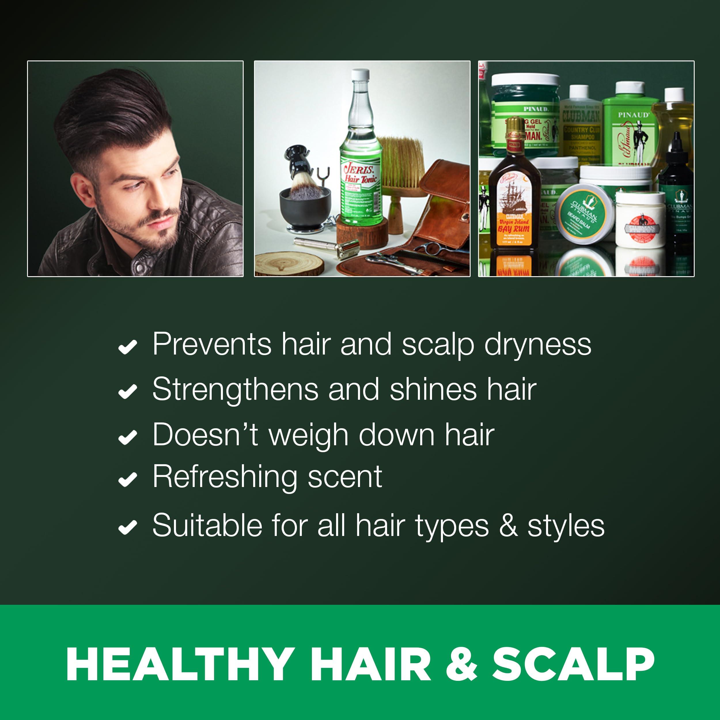 Clubman Jeris Hair Tonic Professional Size, Men\'s Revitalizing Classic Grooming Treatment, 14 fl oz, 1-pack