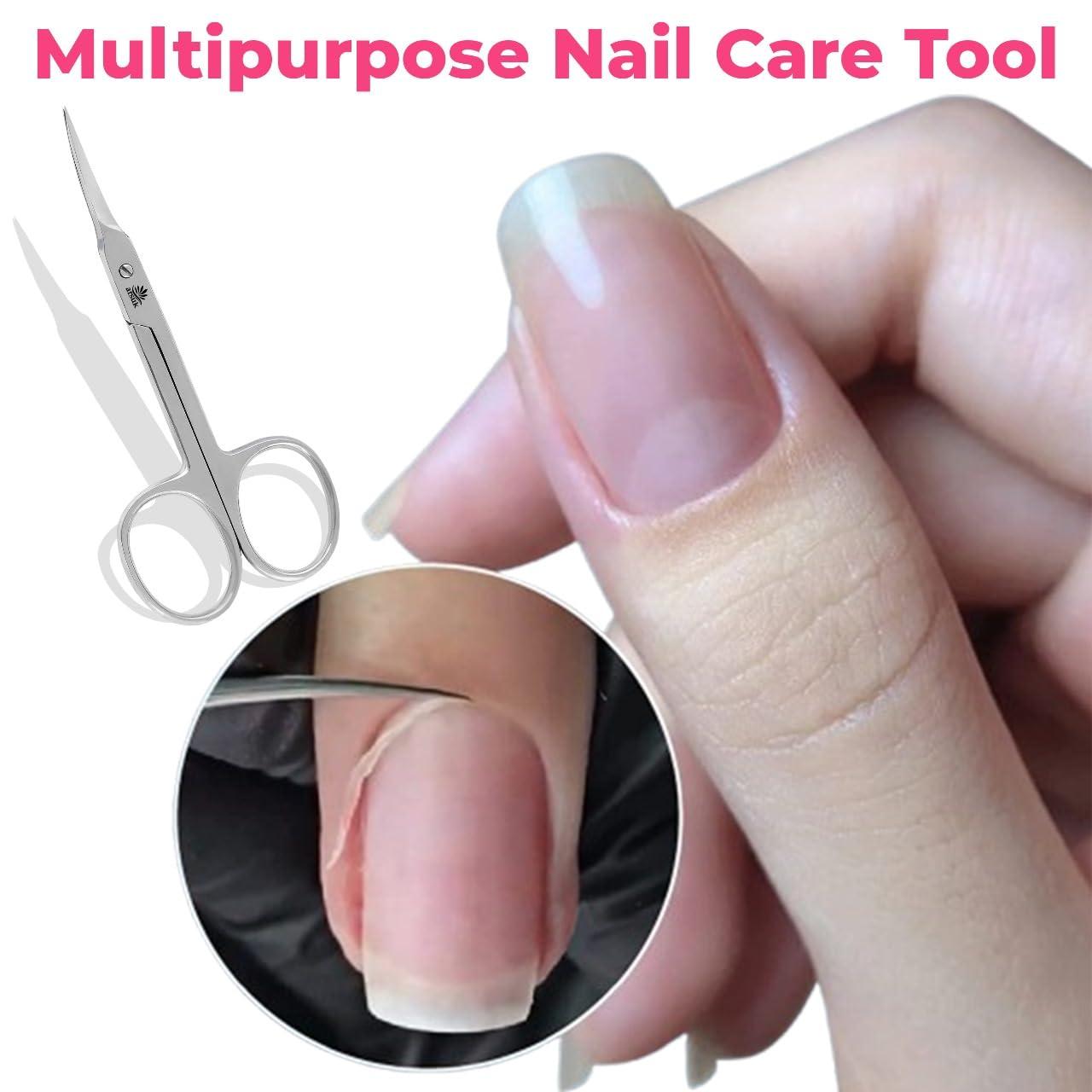 ARSUK ARSUK Cuticle Scissors Extra Fine Curved- Professional Manicure Scissors for Women Men Nails, Cuticles, Hang Nail- Sharp Thin Stainless Steel 3.75\" Long Right & Left Handed Tijera Para Cortar Cuticula