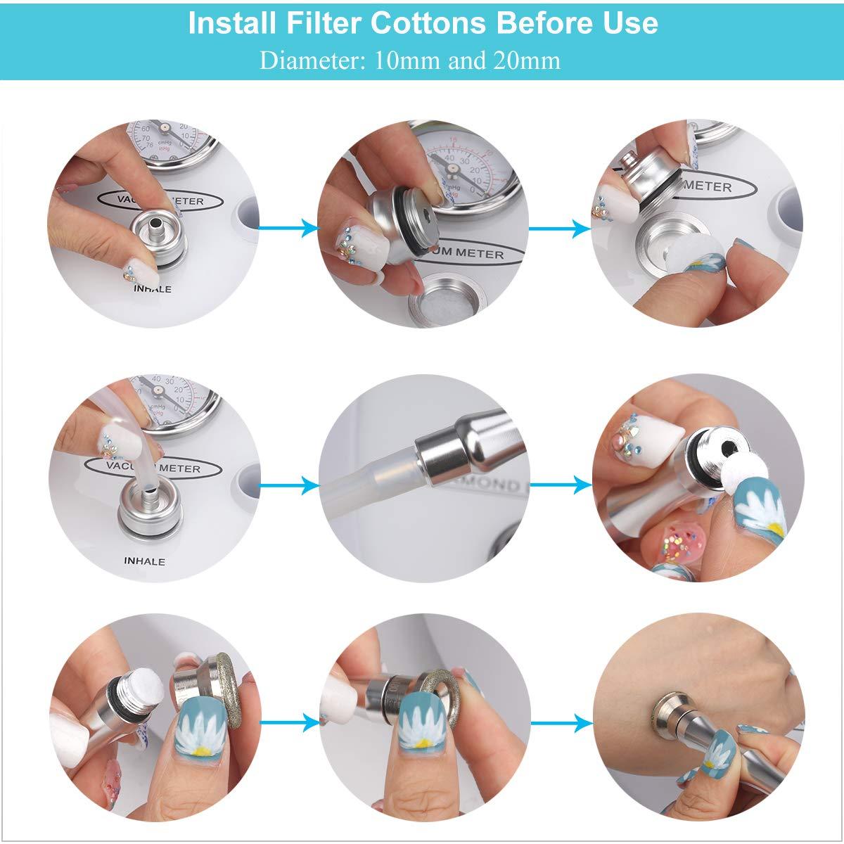 mcwdoit Upgraded Diamond Microdermabrasion Machine, Mcwdoit 65-68cmHg Suction Power Professional Dermabrasion for Skin Peeling Rejuvenation Lifting Tightening Beauty Device