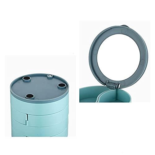 BinOxy BinOxy Makeup Organizer Dressing Table With Lid Jewelry Box Multi-layer Rotating Desktop Storage Box With Mirror Cosmetic Storage Box Makeup Storage Shelf
