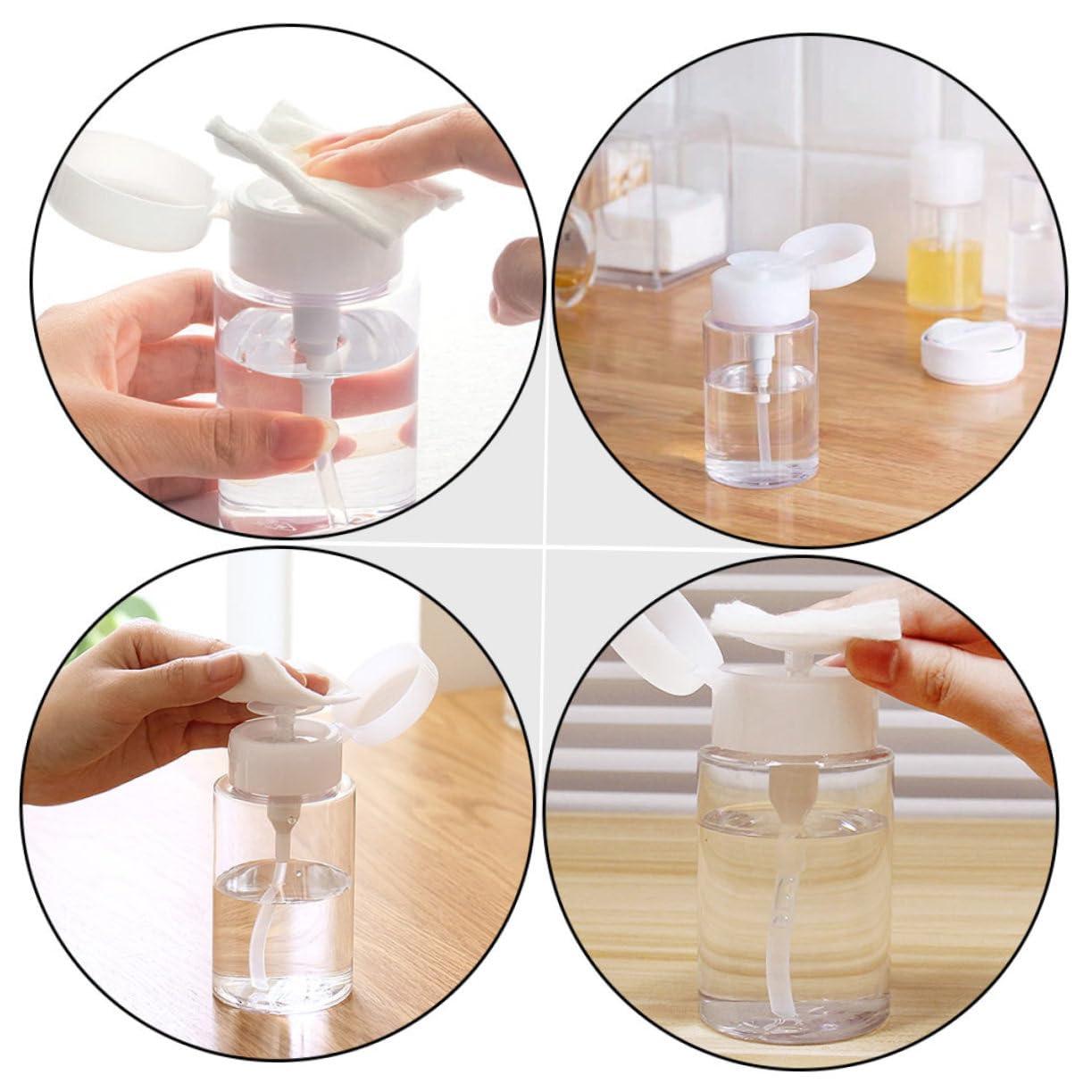 Baluue Baluue 5pcs Makeup Remover Bottle Airless Pump Bottle Travel Containers for Liquids Liquid Pumping Dispenser Travel Liquid Container Travel Portable Bottle Mini Water Bottle White The Pet