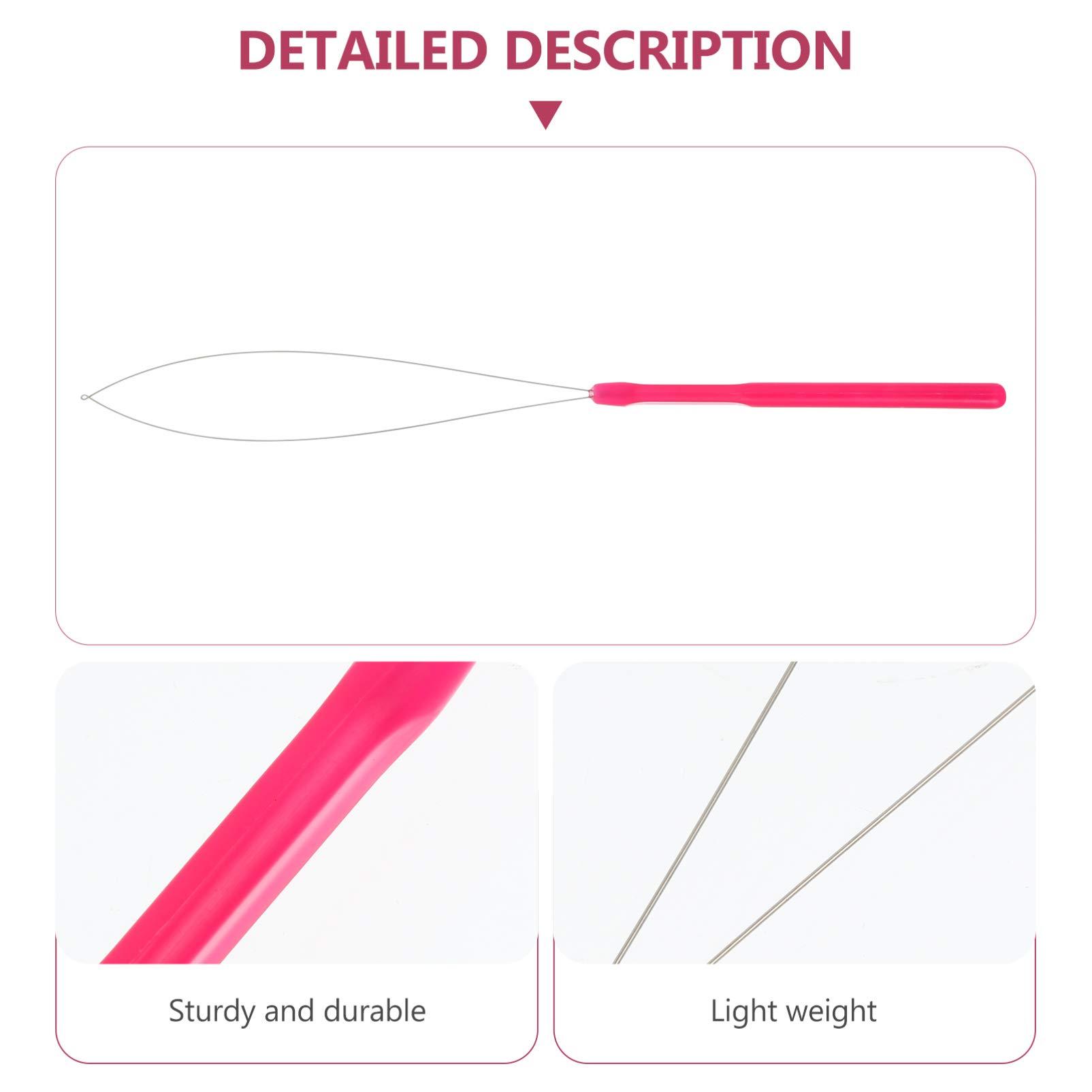 Beaupretty Beaupretty 10pcs Wig Crochet Hand Tied Extension Tools Hair Extension Loop Threader Extensions Hook Needle Hair Tools Hair Styling Tools Bead Device Tool Metal Needle Threader Plastic