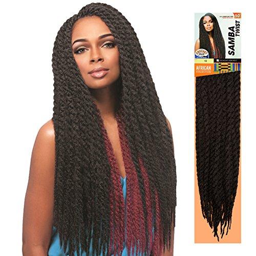 Sensationnel Sensationnel Synthetic Hair Crochet Braids Africa Samba Twist Braid 50" (4-Pack, 2)