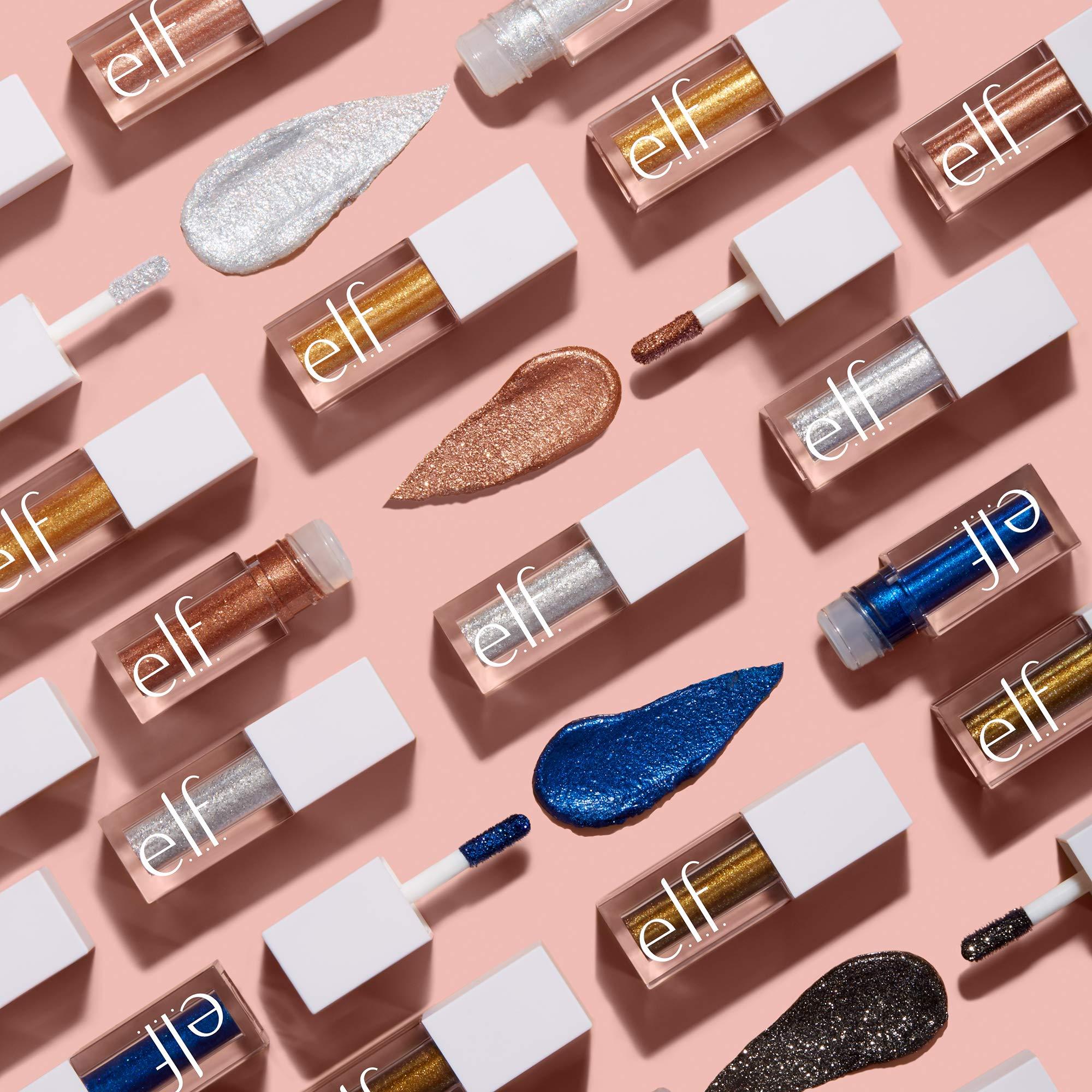 e.l.f. e.l.f. Liquid Glitter Eyeshadow, Long Lasting, Quick-Drying, Opaque, Gel-Based Eyeshadow For Creating High-Impact, Multi-Dimensional Eye Looks, Flirty Birdy, 0.10 Fl Oz