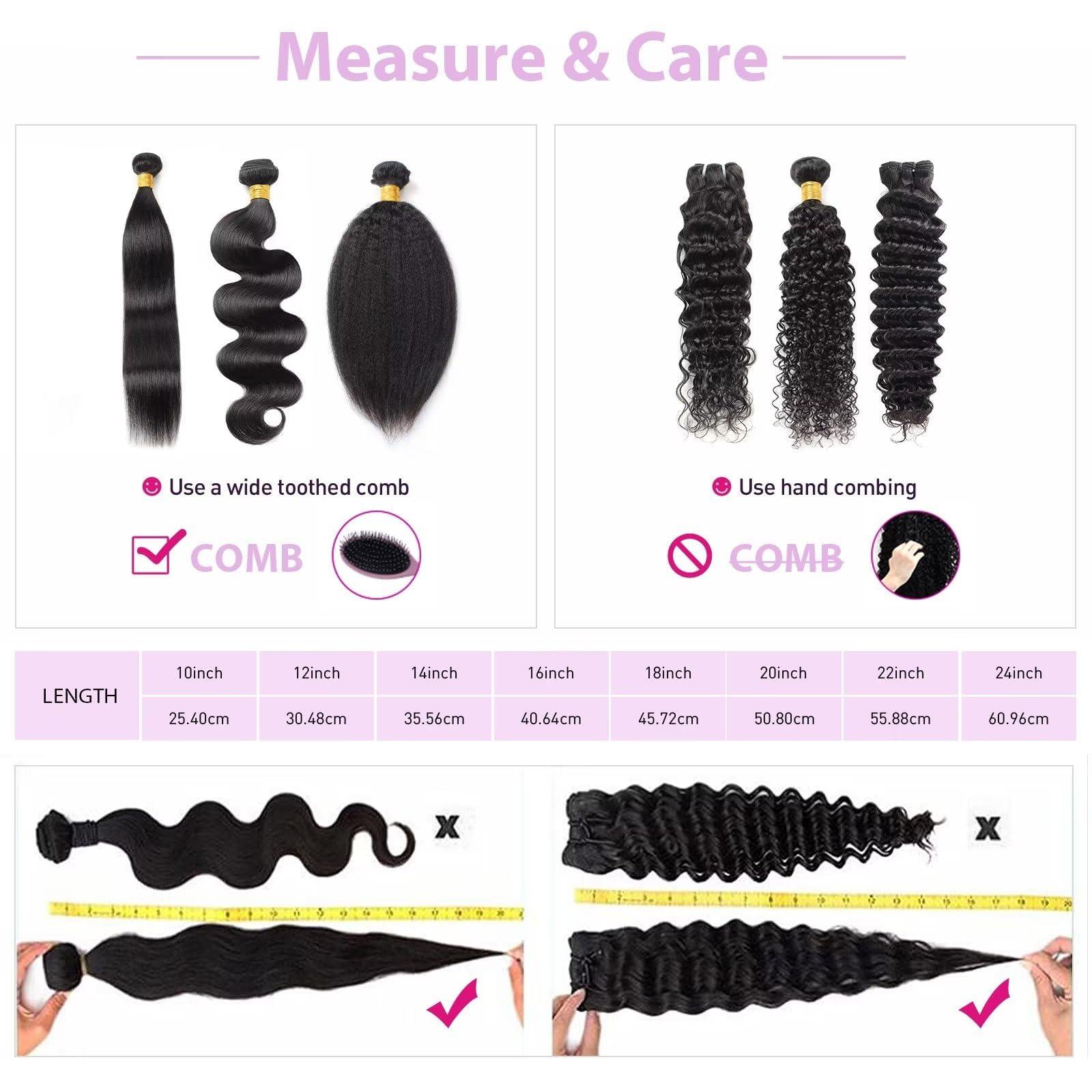 LOLLY HAIR Deep Wave Bundles Human Hair 20 22 24 Inch Water Wave Bundles 100% Unprocessed 10A Brazilian Virgin Human Hair Wet and Wavy Bundles Double Weft Deep Curly Weave 3 Human Hair Bundles Natural Black