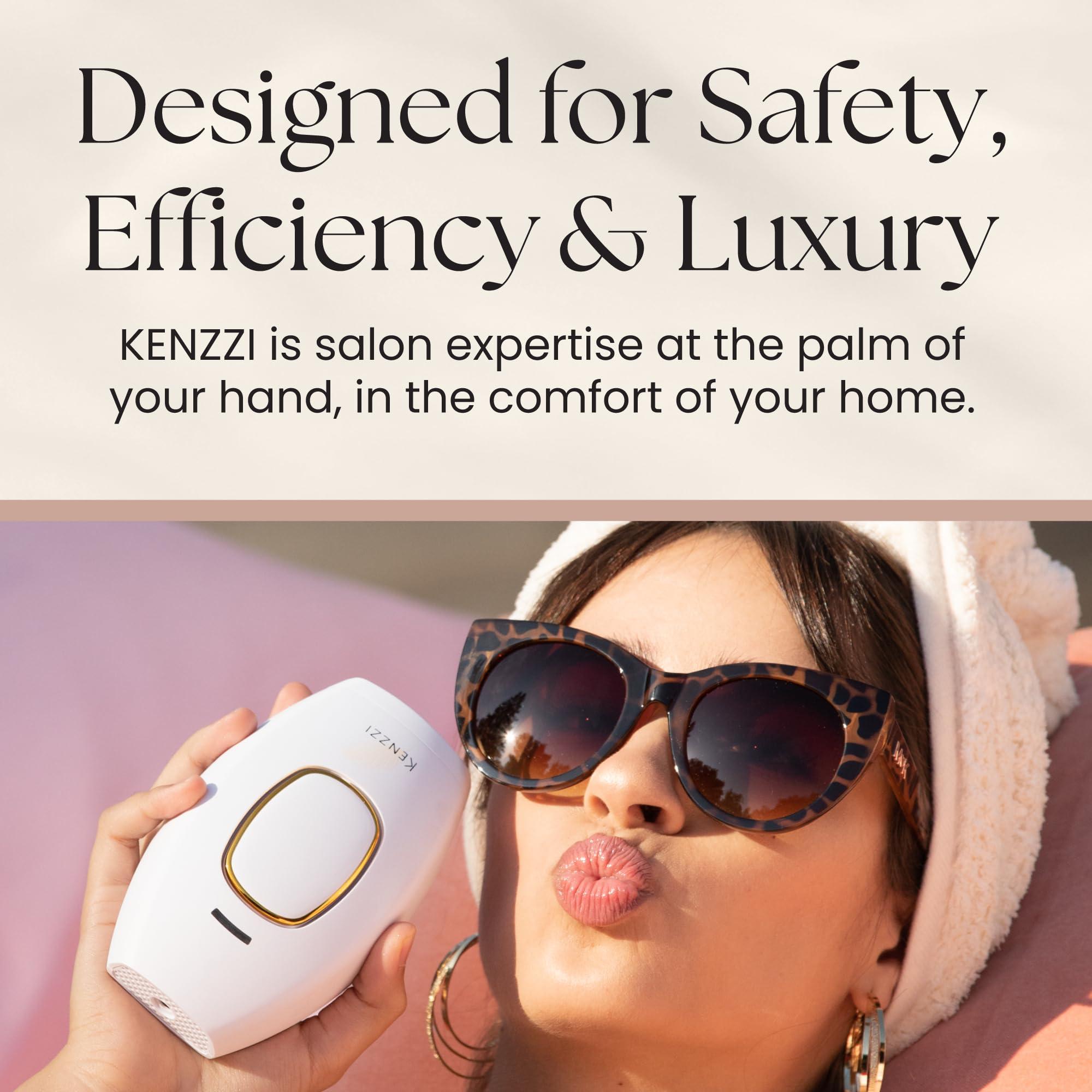 KENZZI Kenzzi IPL Hair Removal Handset for Women & Men: Pain-Free & Long-lasting Solution for Body & Face Hair Removal, An Alternative to Salon Laser Hair Removal Treatments, Permanent Results