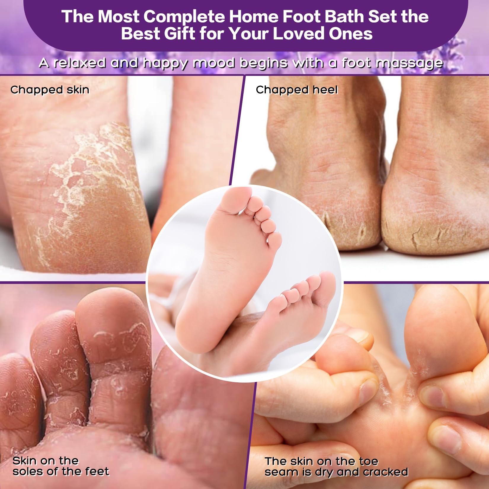 xiweioo XIWEIOO Foot Soak - Foot Spa Soak for Use with a Feet Soaking Tub - Foot Soak Salts to Soften Feet - Epsom Salt Foot Soak