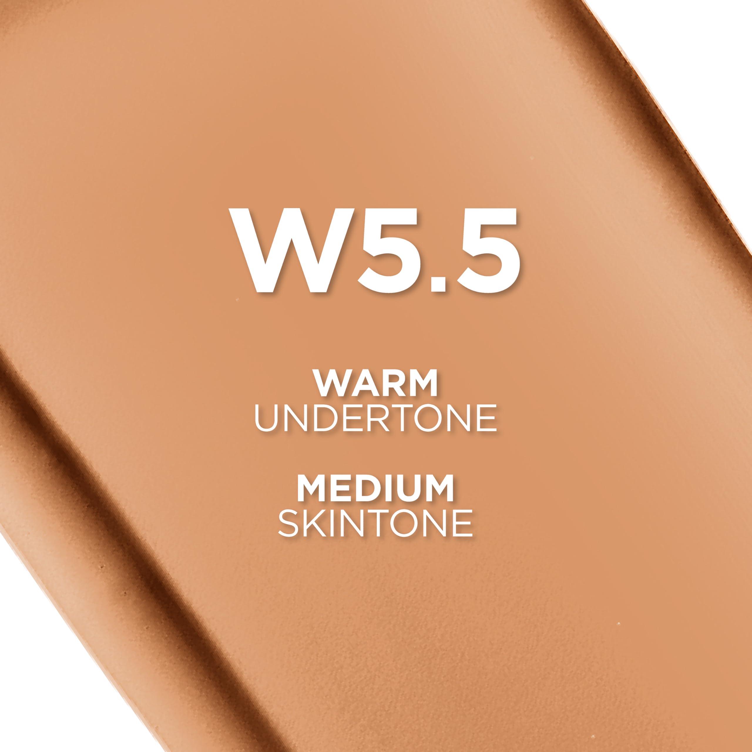 L’Oréal Paris L\'Oreal Paris True Match Super-Blendable Foundation, Medium Coverage Liquid Foundation Makeup, W5.5, Medium, 1 Fl Oz