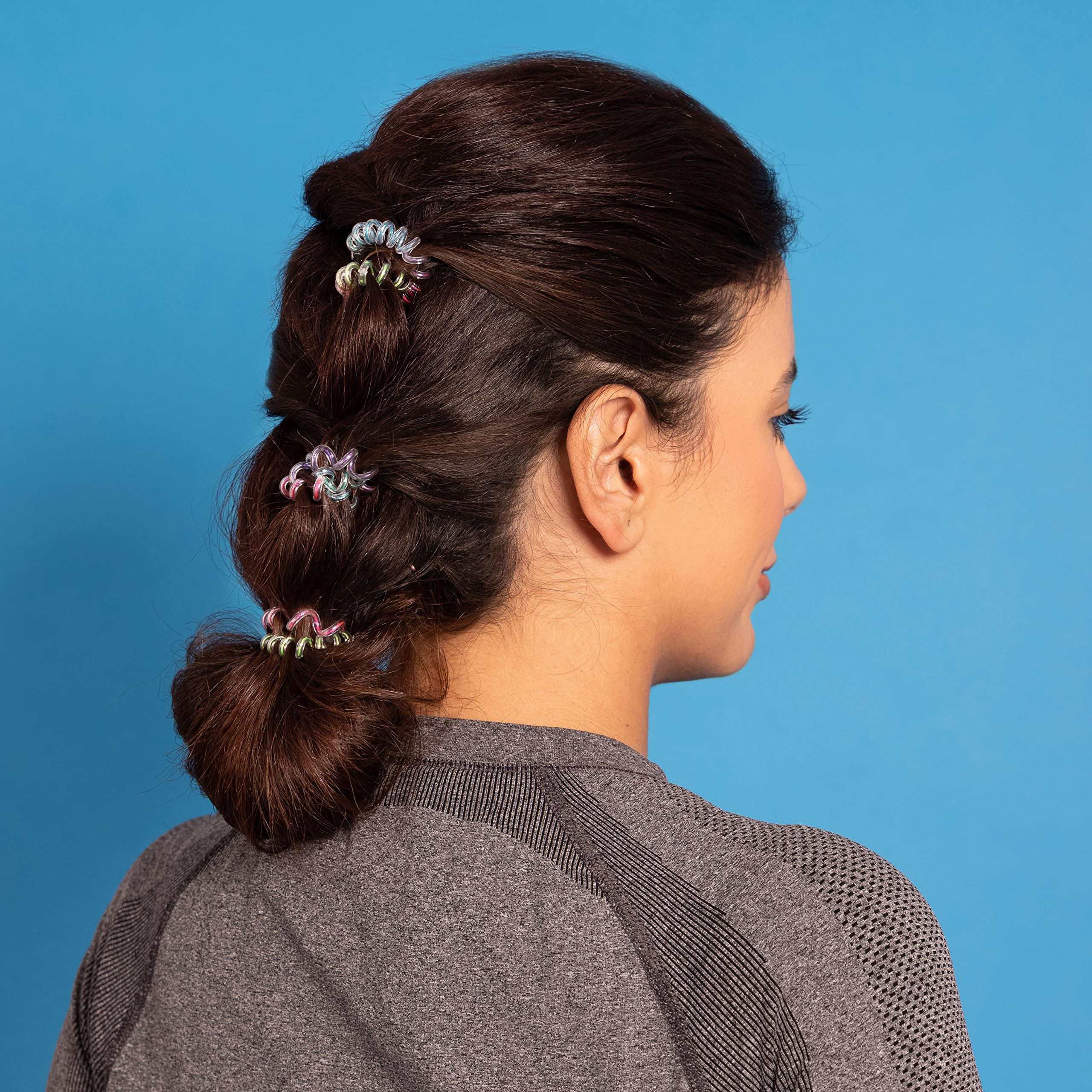 invisibobble Invisibobble Power Magic Rainbow Hair Scrunchie 3 x Spiral Hair Bobbles Colourful Girls, Women & Men I Extra Strong I Designed in the Heart of Munich