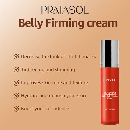 Praiasol Praiasol Moisturizing Belly Firming Cream: Firming Cream for Loose Skin - Skin Tightening Cream for Stomach, Arms, Belly, Thighs and Butt 100 ml