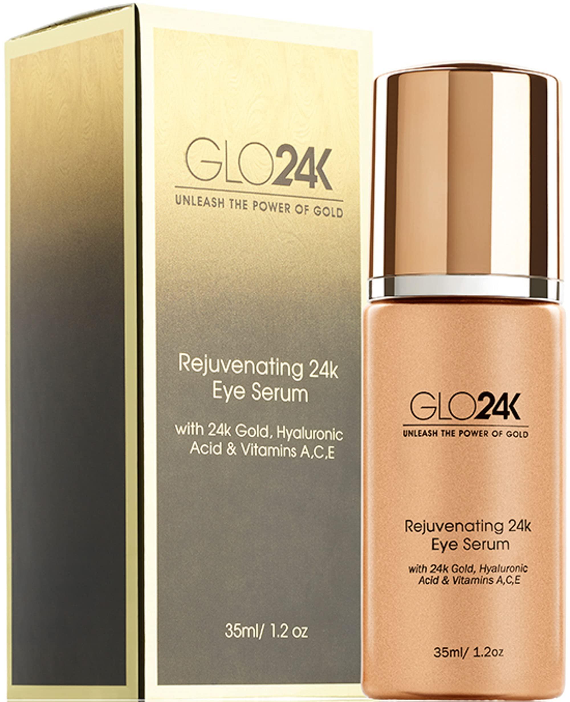 GLO24K UNLEASH THE POWER OF GOLD GLO24K Complete Eye Care Set with our 24k Instant Facelift Cream, Eye Cream, and Eye Serum