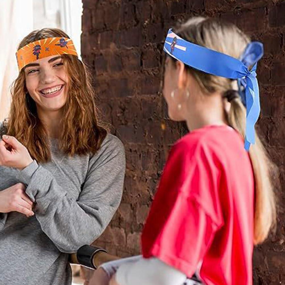 Baluue Baluue Japanese Sushi Chef Hachimaki Karate Headband: 12pcs Ninja Headbands Nin Ja Warrior Headbands Sushi Chef Bandana Headwear for Karate Sports Costume