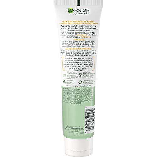 Garnier Garnier SkinActive Green Labs Brightening Gel Washable Cleanser with Vitamin C and for Dull and Uneven Skin 4.4 Packaging May Vary, Pinea-C, Pineapple, 13.2 Fl Oz