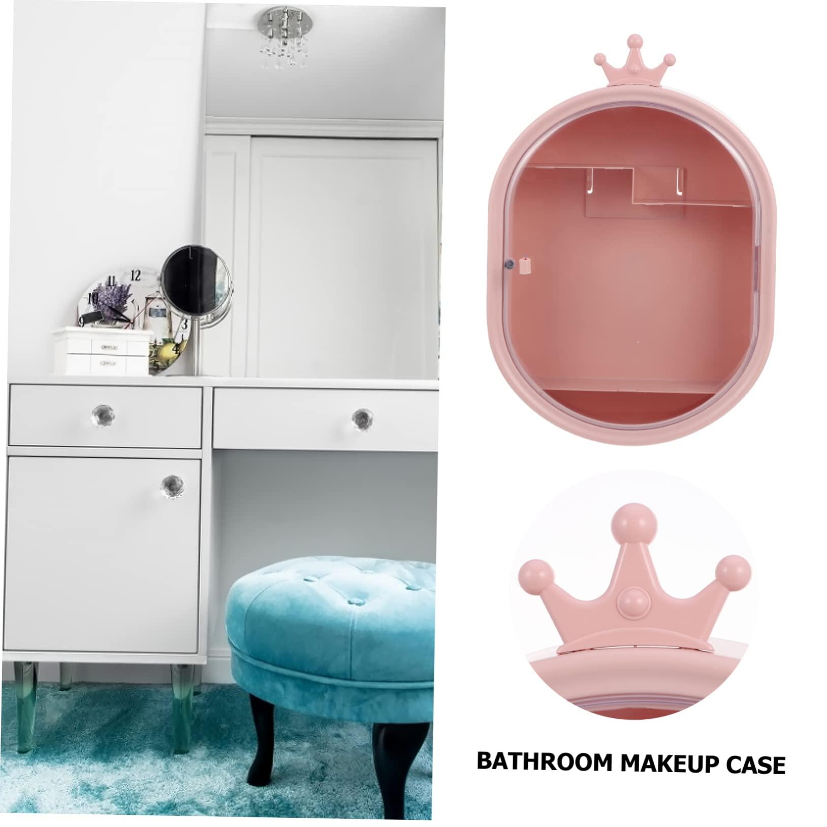 HONMEET HONMEET Space-Saving Wall Mount Makeup Organizer Rust-Proof Plastic Bathroom Cosmetic Storage