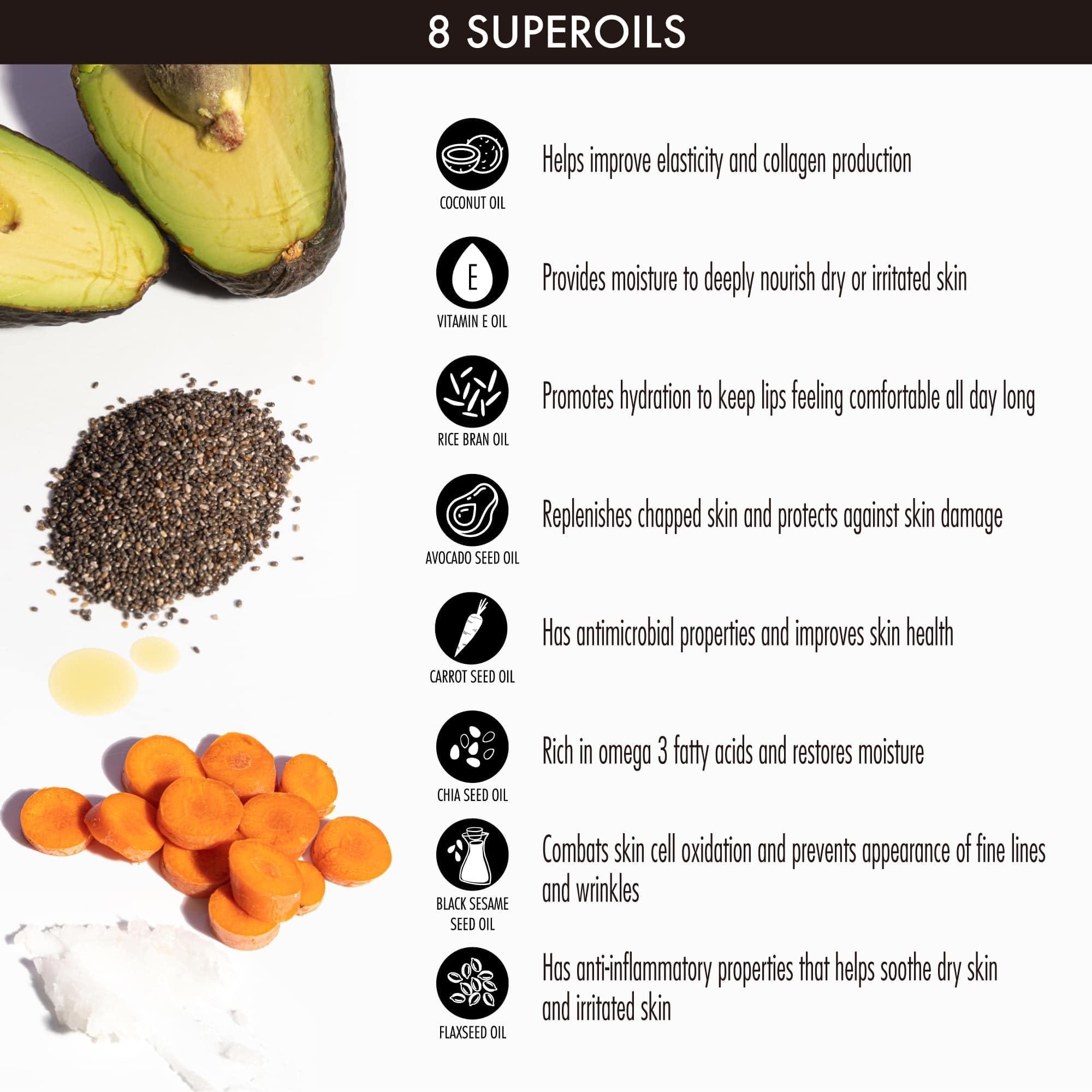 YENSA YENSA Super 8 Lip Oil, Natural Korean Moisturizing Gloss, No-Sticky Transparent Formula For Hydrating Lip Care (Power Pink) .22 fl oz