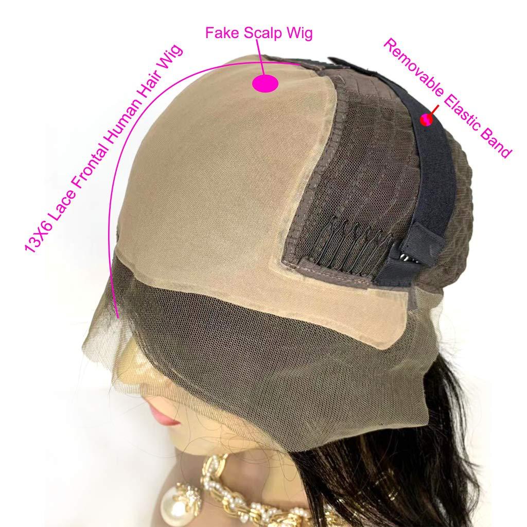 Nobel Hair Nobel Hair 13x6 Lace Front Human Hair Wigs With Elastic Band IFake Scalp Wig nvisible Knot Wig Straight Bob Wigs Pre Plucked 12Inch