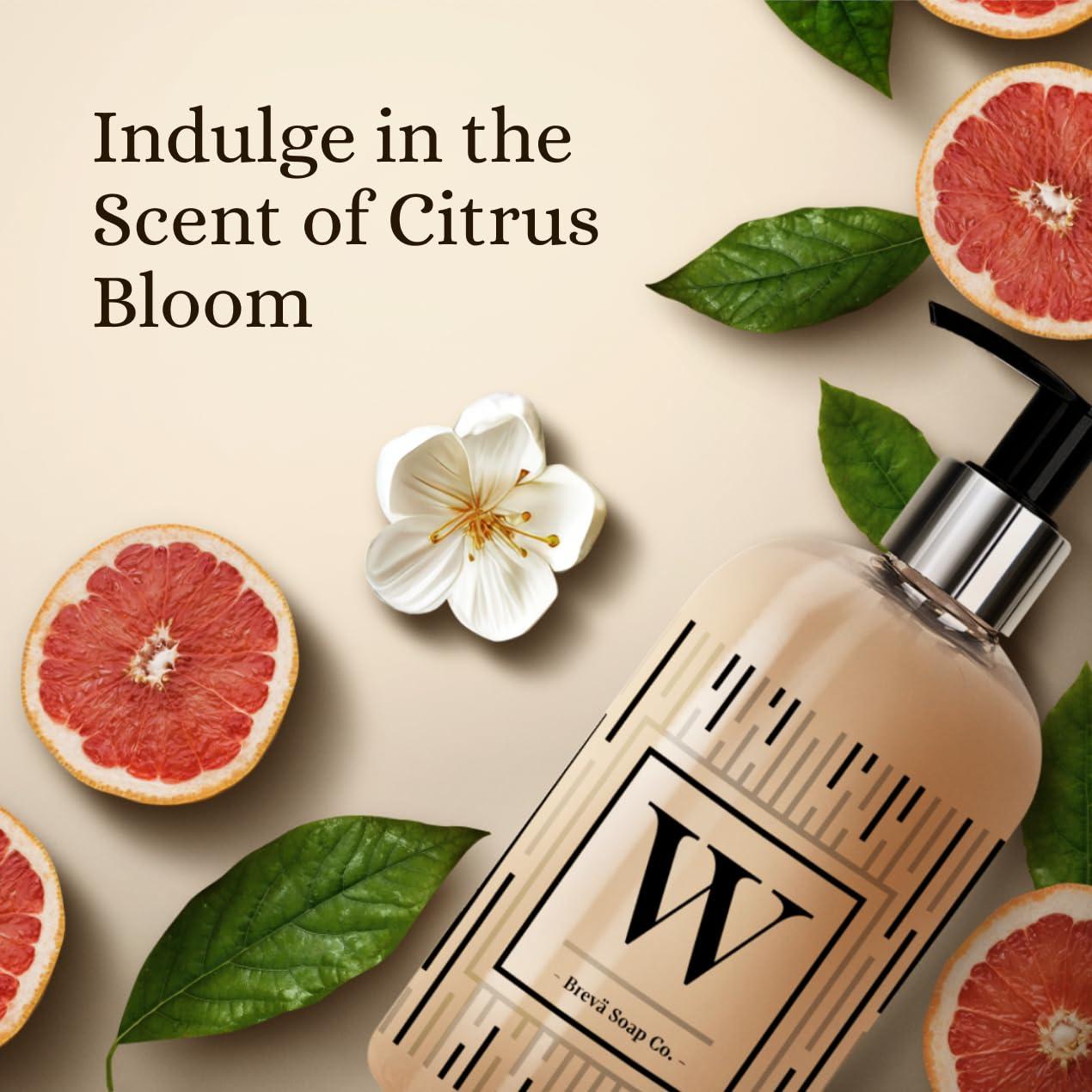 Brev Soap Co. Monogrammed Luxury Liquid Hand Soap | Choose from Letters A to Z | Citrus Bloom Scent | Personalized Foaming Liquid Hand Wash for Bathroom & Kitchen |12 oz - Letter Y