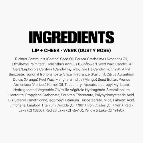 Milk Makeup Milk Makeup Lip + Cheek, Werk (Dusty Rose) - 0.21 fl oz - Cream Blush & Lip Color - Buildable & Blendable - 1,000+ Swipes Per Stick - Non-Comedogenic - Vegan, Cruelty Free