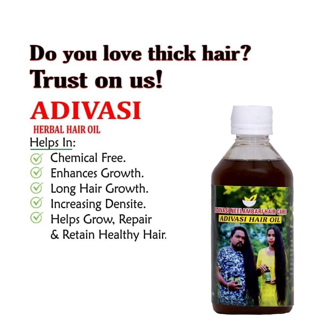 Smartdrops Adivasi Herbal Hair Oil for Hair Growth & Anti Hairfall Control | Helps Hair Thickening Hair (100ml) Pack 3