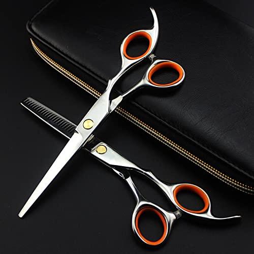 ZZYY Hair Cutting Scissors, Professional japan 440c 6 inch hair scissors set cutting barber haircut hair scissor thinning shears hairdressing scissors BY ZZYY (Color : Set)