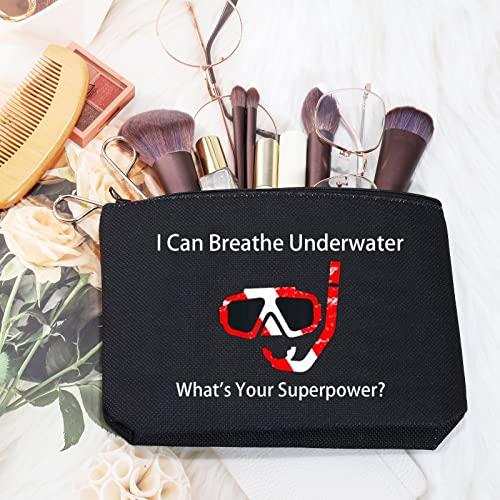 MEIKIUP MEIKIUP Scuba Diving Travel Toiletry Bag Scuba Diver Gift I Can Breathe Underwater for Diving Lover (Scuba Diving BAG)