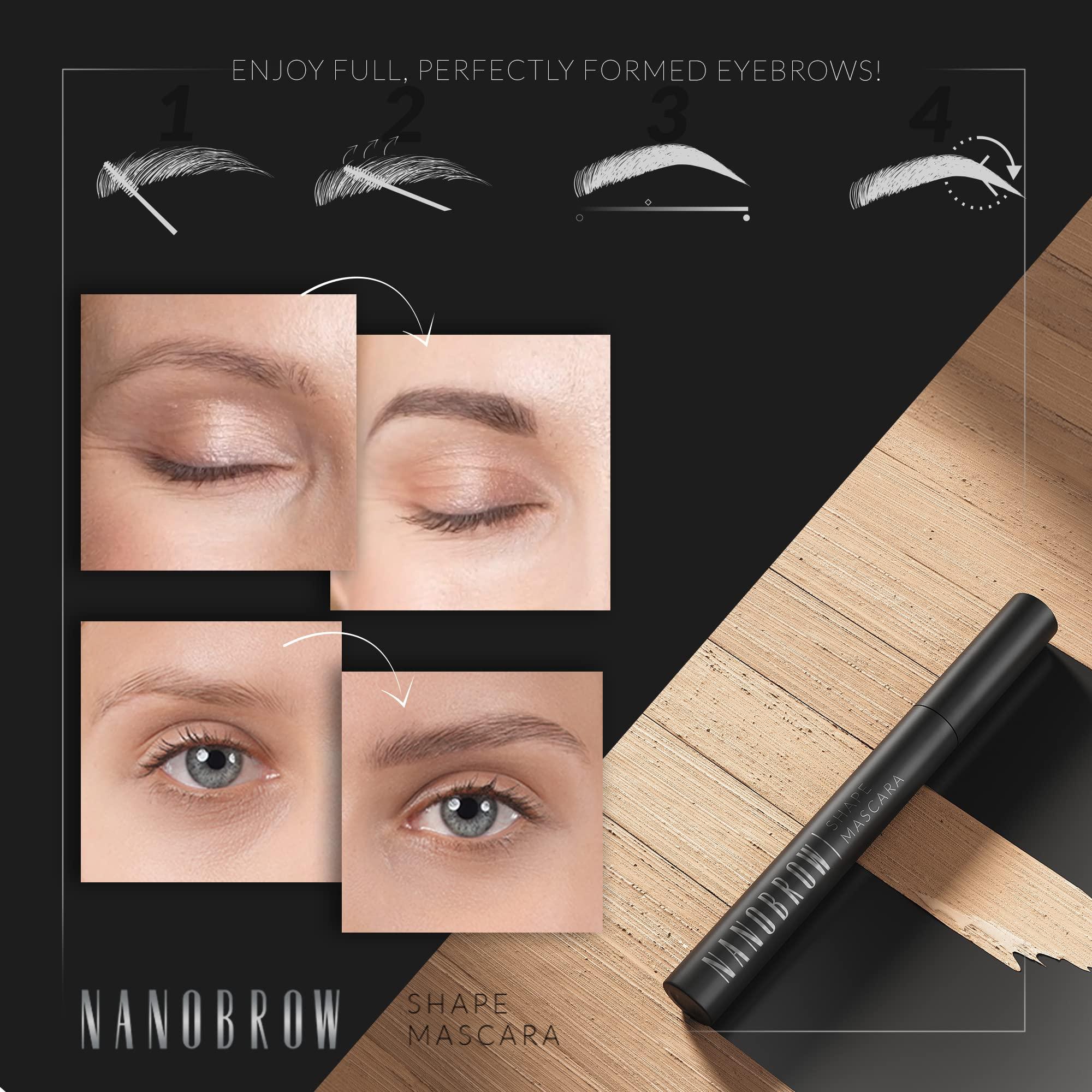 NANOBROW Nanobrow Shape Mascara Light Brown– tinted mascara for eyebrows, perfect brow definition, easy brow styling