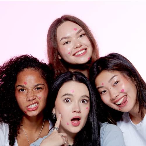 Frilliance Frilliance Pink Heart Shaped Hydrocolloid Acne Pimple Patches for Zits and Blemishes (18 Count, 2 Sizes) Spot Treatment Stickers for Face & Skin, Vegan and Cruelty Free