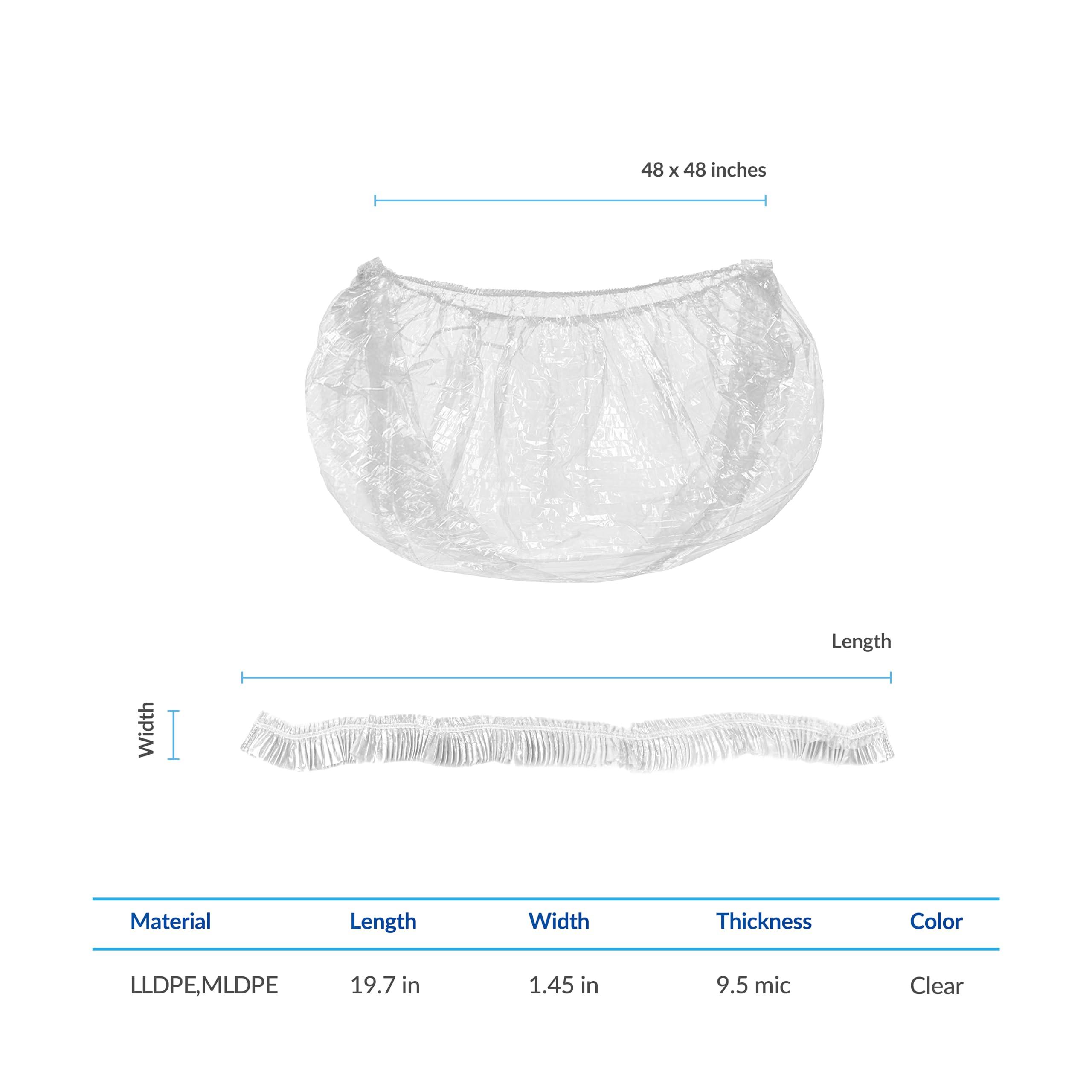 TP PLastic TP PLastic Pedicure Bags for Feet Pedicure Liners Disposable, Spa Liners for Pedicure 48\'\' X 48\'\' X 9.5 mic Spa Liners Foot (Clear | 400 psc, 48 in x 48 in x 9,5 mic)