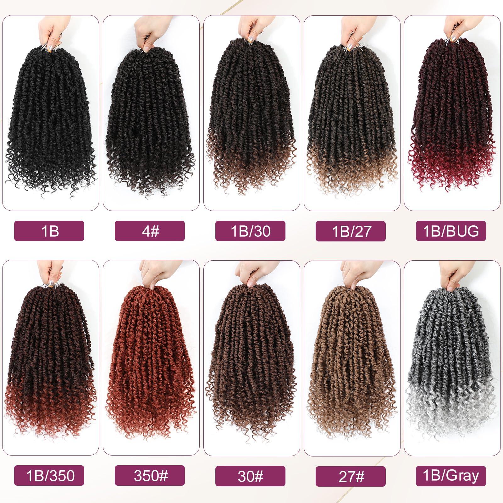 Admutty Passion Twist Crochet Hair,Passion Twist Hair 24 Inch,8 Packs Pre-twisted Passion Twist Hair,Short Passion Twist Crochet Braids,Pre Looped Crochet Hair for Black Women(T30)