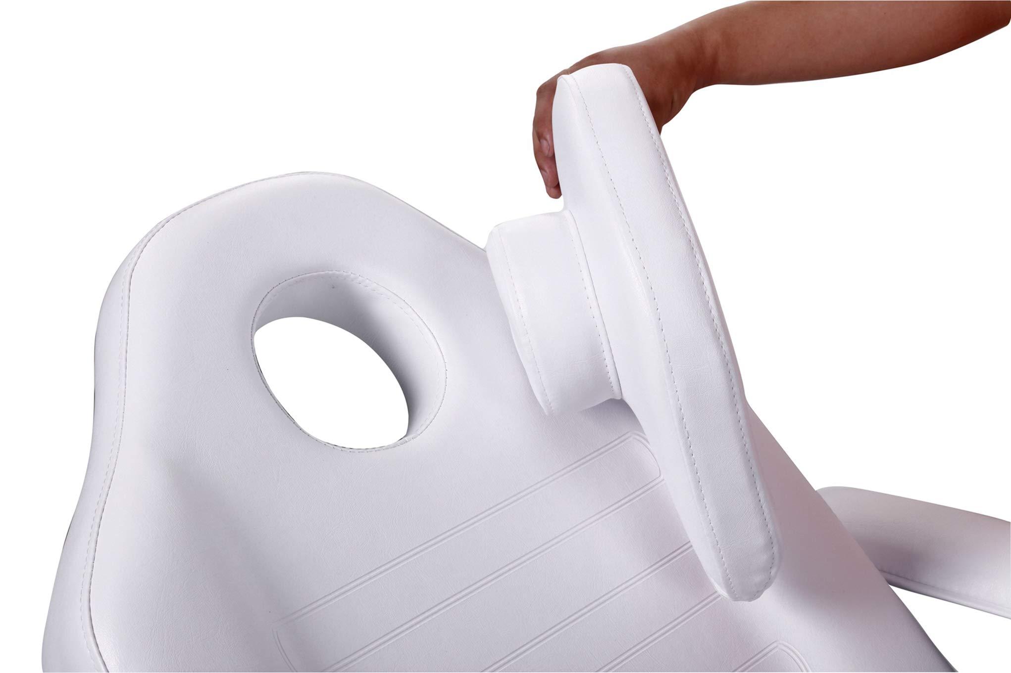 Beauty Life Beauty Life Professional Multi-Purpose Spa Facial Table Chair Tattoo Bed for Beauty Waxing Makeup with Stool White