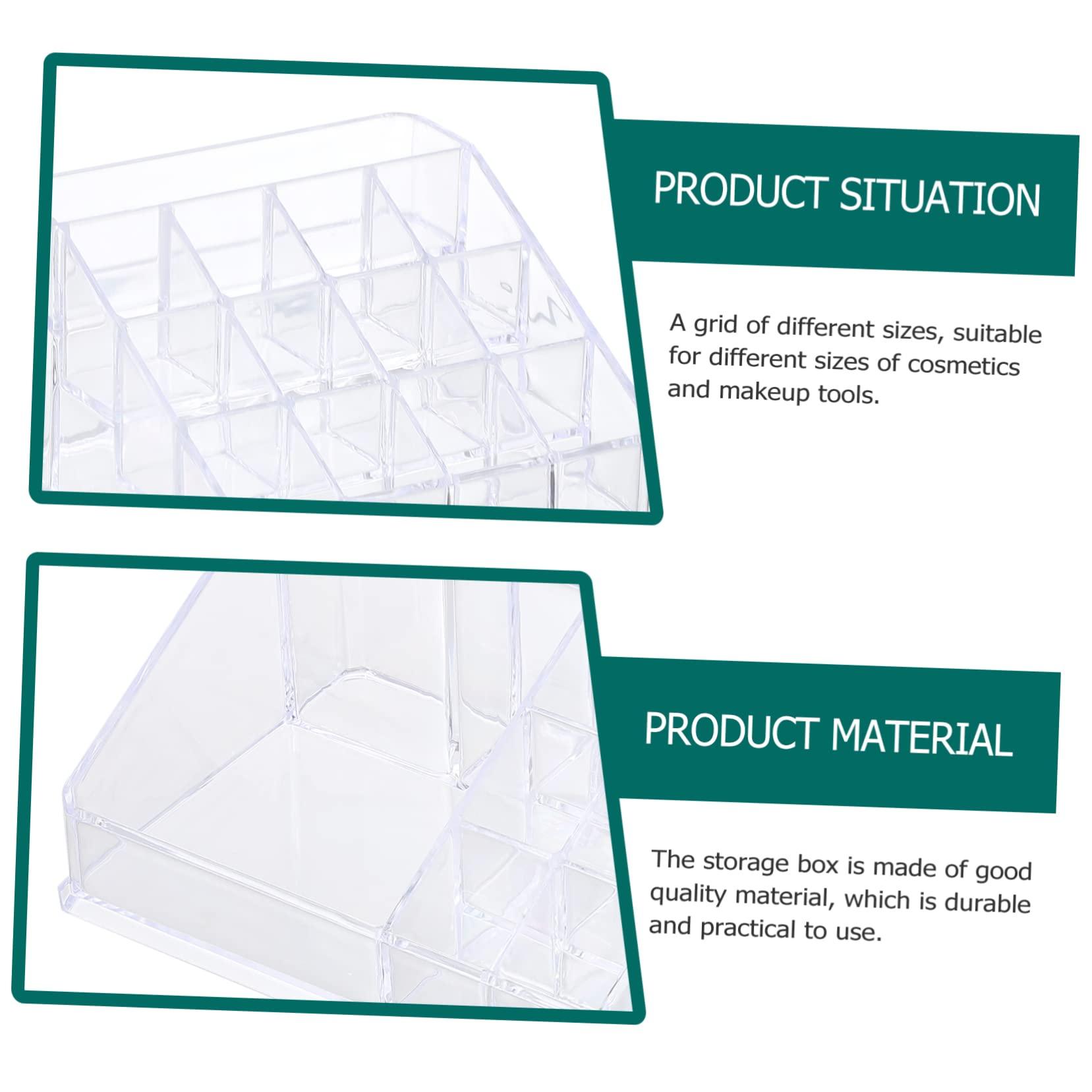 Mipcase Mipcase Box Lipstick Storage Box Makeup Organiser Storage Holder Cleaner Clear Makeup Organisers Compartments Cosmetic Display Cases Bins Makeup Brushes Skincare Lip Tint Palette Plastic