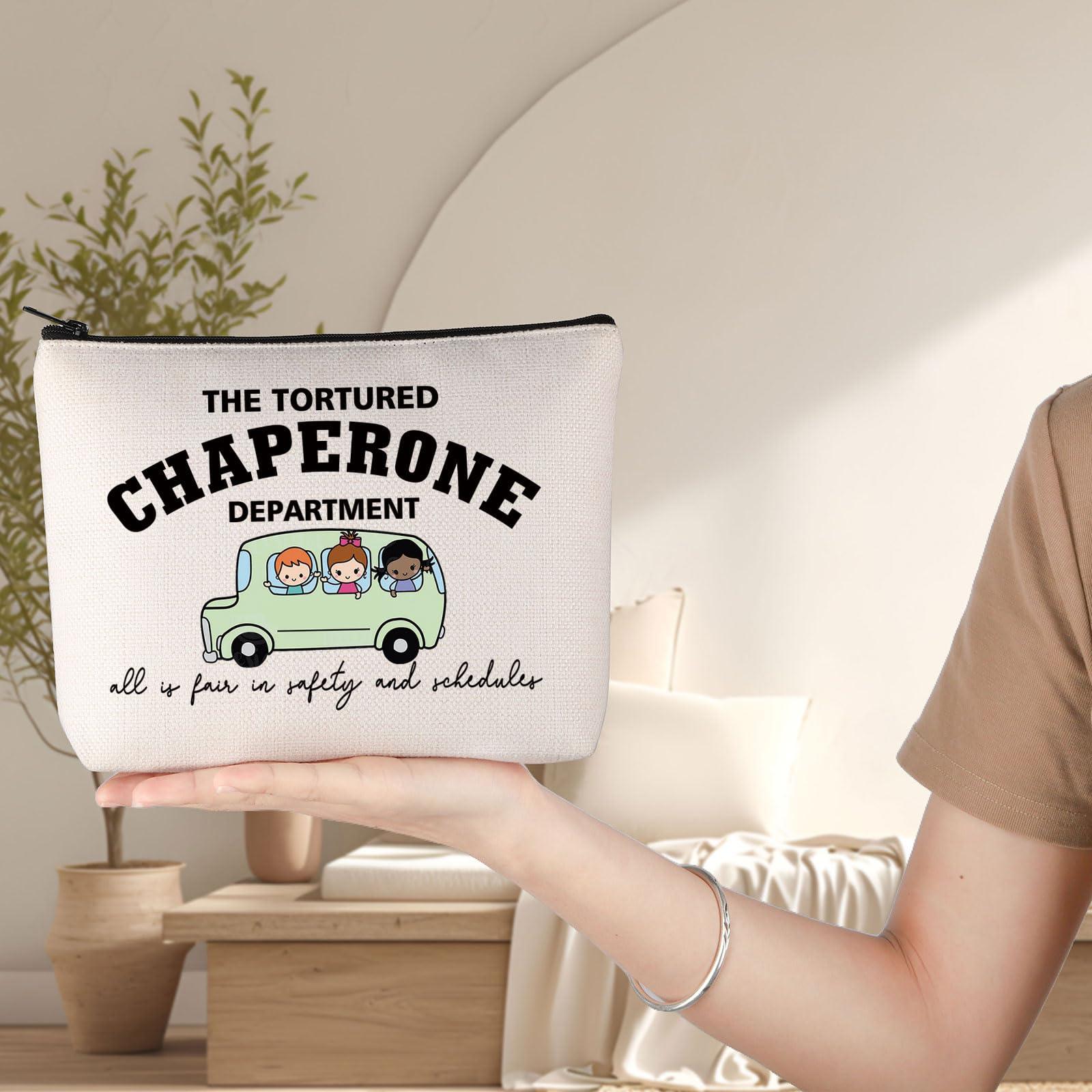 G2TUP G2TUP Field Trip Chaperone Makeup Bag Chaperone Gifts Tortured Chaperone Department Gifts Chaperone Squad Bag (Chaperone)