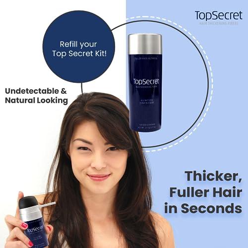 Top Secret Top Secret Hair Thickening Building Fibers Refills - Undetectable & Natural Hair Filler - for Men & Women - Instantly Fill In Fine Thinning Hair - Weather & Sweat Resistant (Light Blonde, Travel)