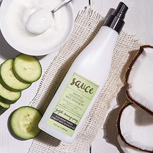 SAUCE BEAUTY SAUCE BEAUTY Guacamole Hair Mask & Tzatziki Leave In Conditioner - Deep Conditioning Treatment & Frizz Control for Curly Dry Damaged Hair - Sulfate Free Paraben Free