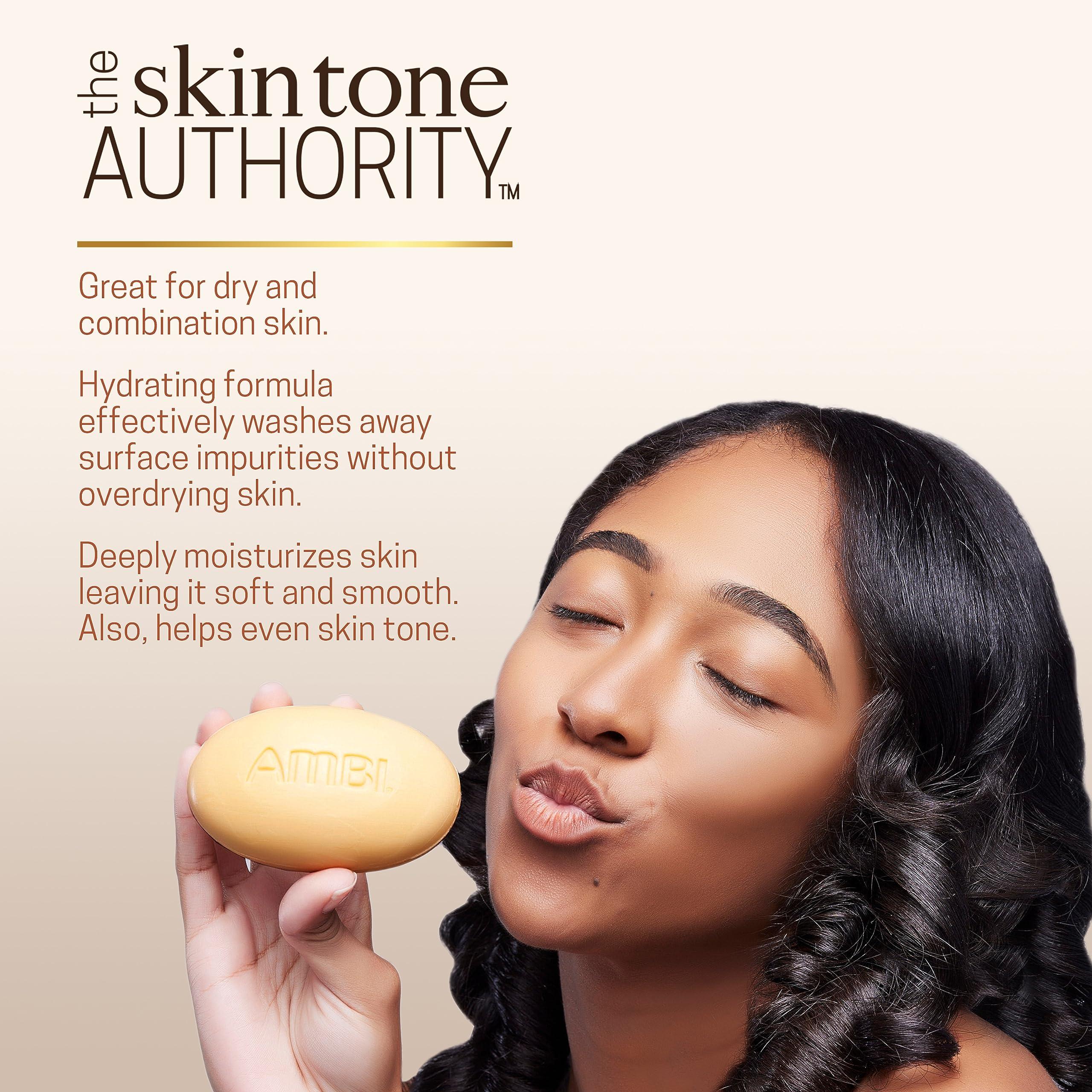 Ambi Ambi African Black Soap Face & Body Bar, 5.3 Ounce Cocoa Butter Cleansing Bar, 3.5 Ounce Skin Care Bundle