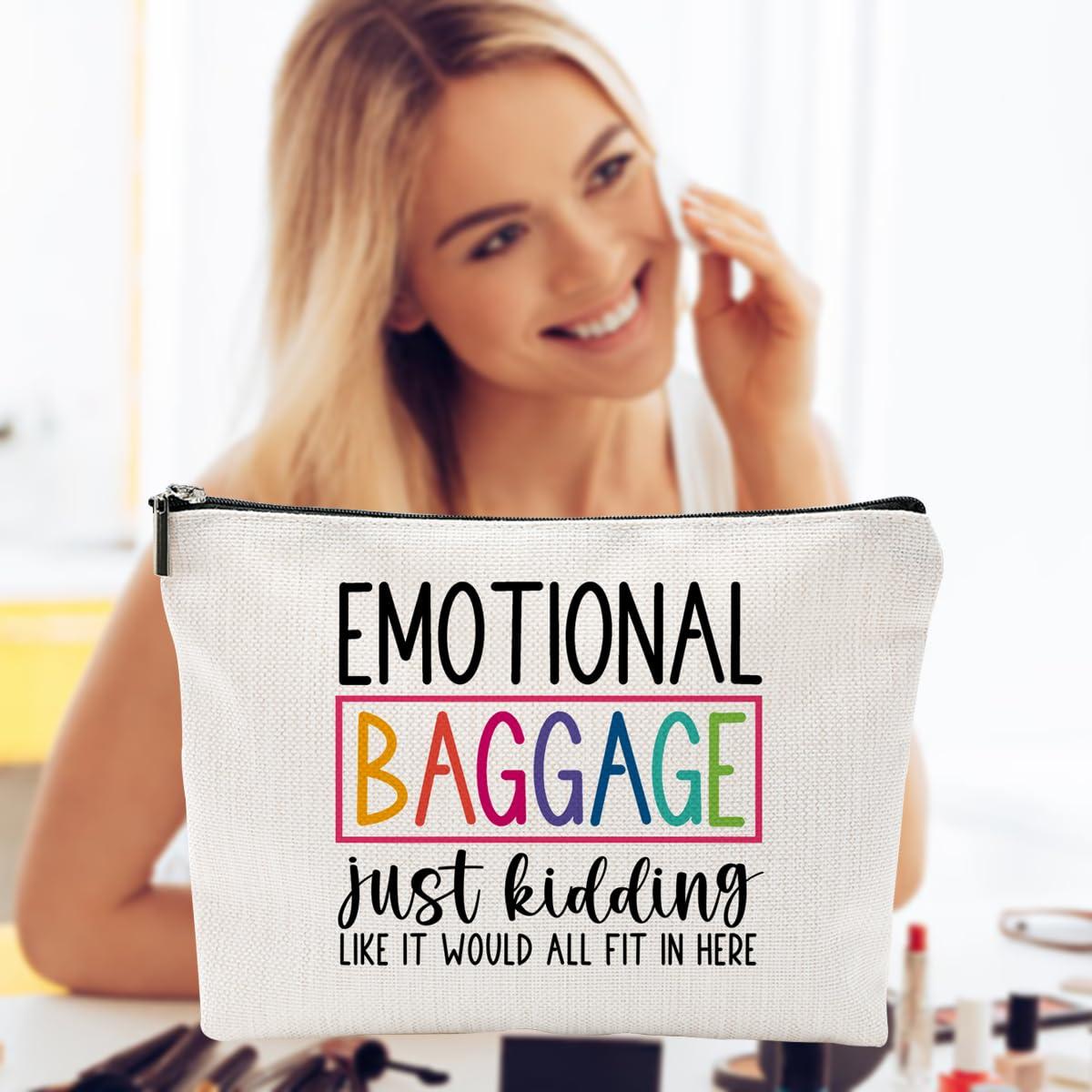 ZUYUROU ZUYUROU Funny Gifts for Women, Friends, Hostess Gift Ideas Cool Gifts for Women Mom Grandma Birthday Gift Ideas Gag gifts Girls Weekend Fun Makeup Travel Bag Cosmetic Bag Emotional Baggage