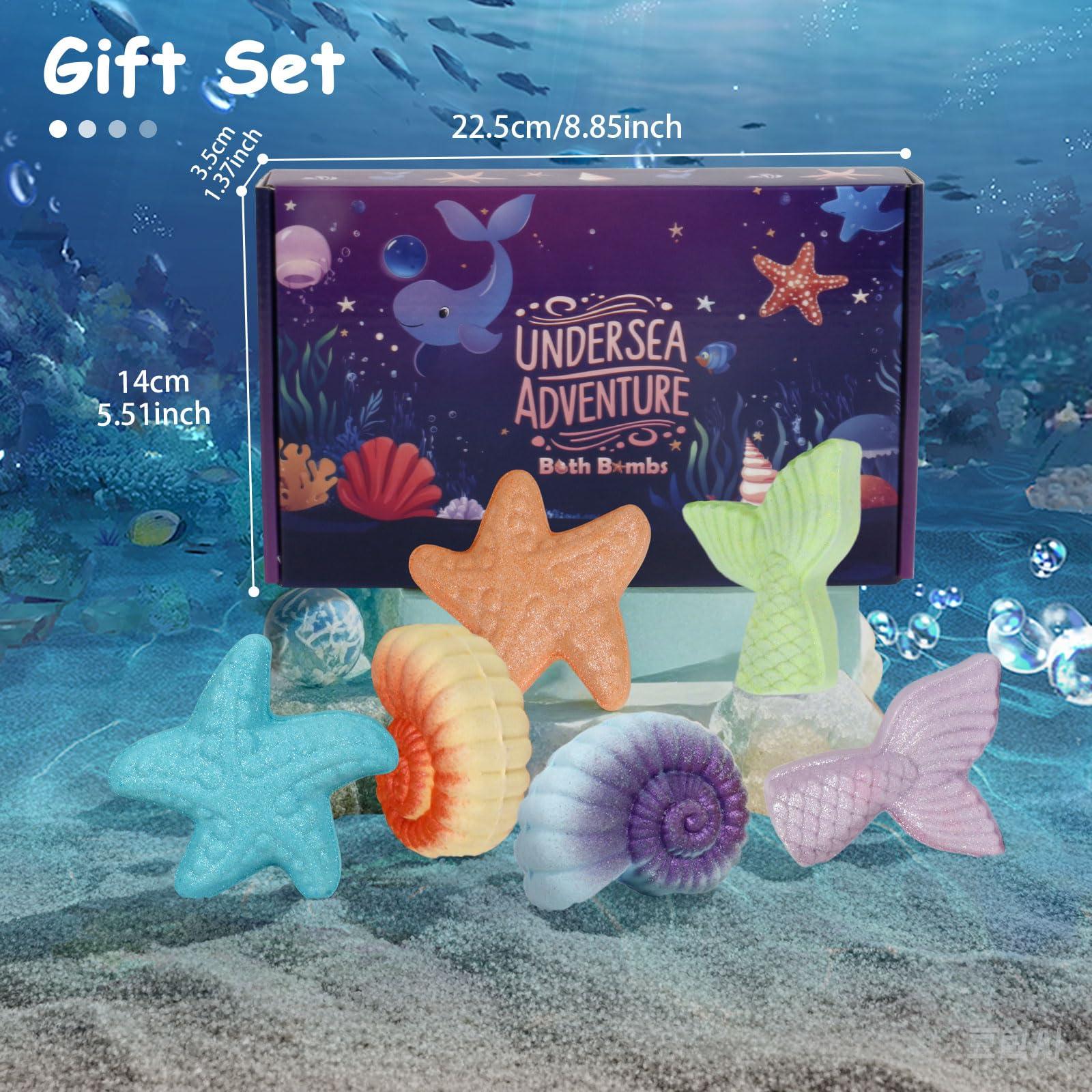 iHave Bath Bombs for Kids, Magical Mermaid Bath Bomb Gifts for Kids Bath Bombs for Girls and Boys