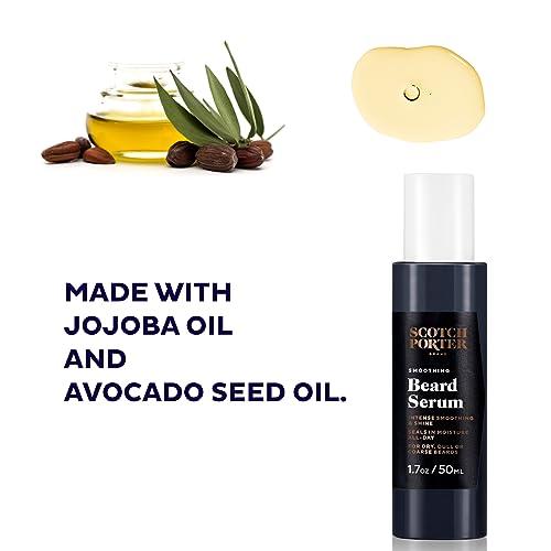 Scotch Porter Scotch Porter Leave-in Beard Conditioner and Smoothing Beard Serum for Men | Formulated with Non-Toxic Ingredients, Free of Parabens, Sulfates & Silicones | Vegan |Leave-in 4oz, Serum 1.7oz