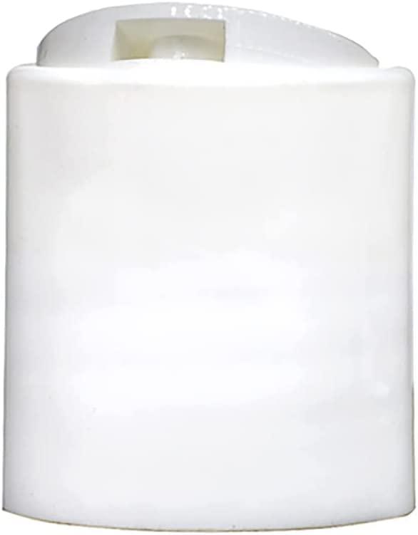 EcoJeannie EcoJeannie Wholesale 20/410 White Disc Top Caps Press Cap Dispensing Closure w/ 20mm Neck Diameter for Refillable Bottles - BPA-free, Recyclable (500)
