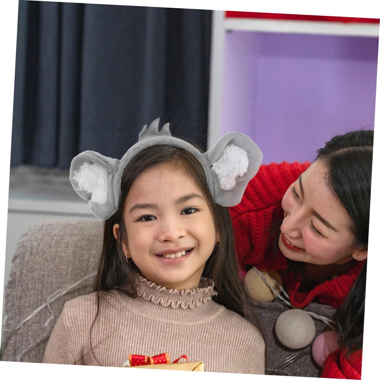 MAGICLULU MAGICLULU 2pcs Koala Ear Headband Cartoon Koala Headband Furry Animal Headbands Cute Koala Hair Hoop for Party Cosplay