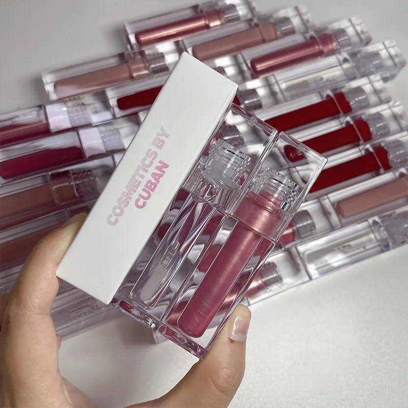 Generic 50pcs Square Transparent Clear 4.5ML Empty Lip Gloss Tubes PETG Lipgloss Bottles Containers Cosmetics Packaging Wholesale Customized Logo