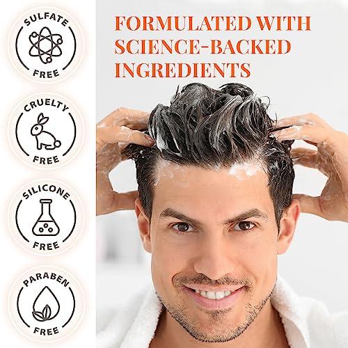 FOLLICLE BOOSTER Biotin Hair Growth Shampoo for Men and Women - Thickening Treatment for Thinning Hair - Natural and Vegan DHT Blocker for Hair Loss - Caffeine, Saw Palmetto, Niacin, Argan Oil