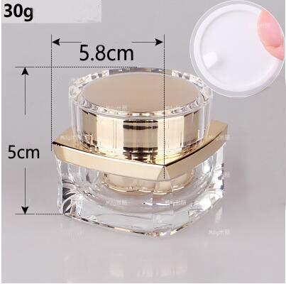 ericotry Ericotry 1PCS 1oz 30g Upscale Empty Refillable Acrylic Cosmetic Cream Lotion Sample Bottles Jars Pot Container With Screw Lid and PP Liner Plastic Storage Containers for Domestic Use