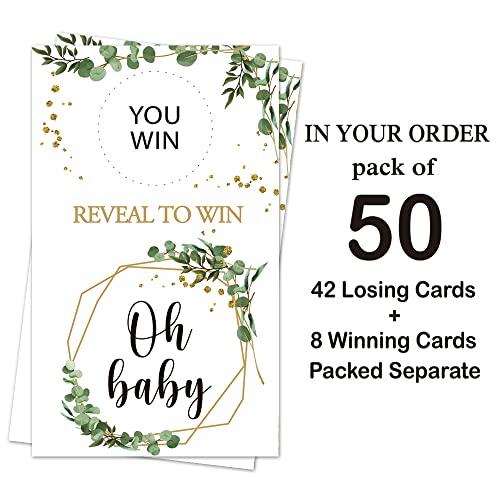 Haizct Haizct 50 Pack Blank Gift Certificate Scratch Off Cards for Small Business, Spa Beauty Makeup Hair Salon, Bridal Shower, Baby Shower, Country Wedding, Wedding Shower Ideas (Plants Flowers)