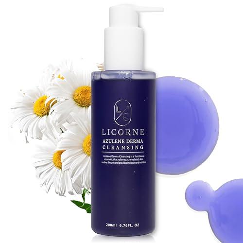 LICORNE LICORNE Azulene Derma Cleansing Sensitive Skin, Smooth, Moisturizer, Centella 6.76 fl.oz Korean Skincare