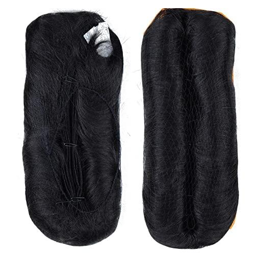 Knamoda 27 Piece Weave Human Hair Short Hair Extensions Multi-Layered Single Weft Natural Hair with Top Closure (1#)