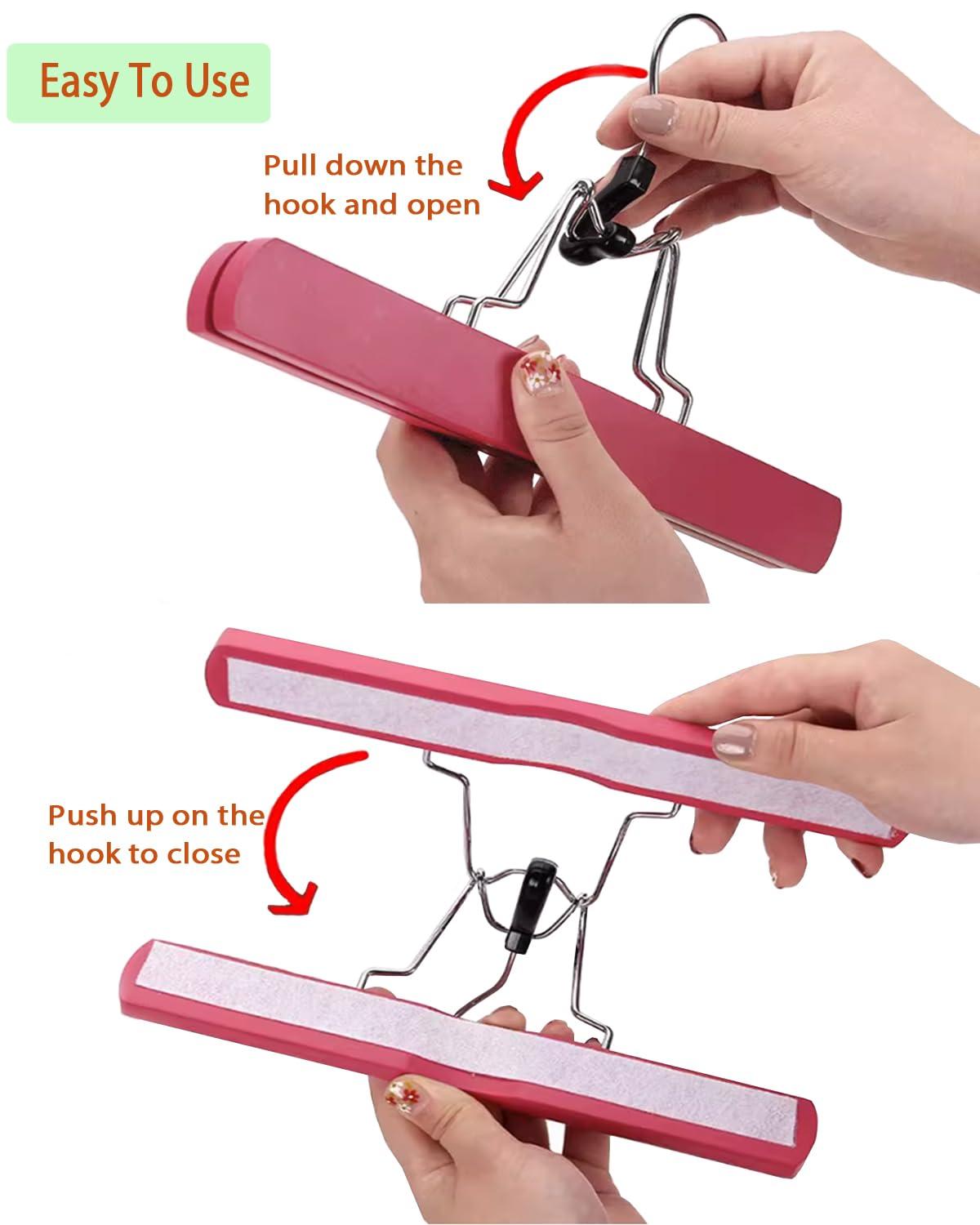 Whtawtaw 3 Pcs Hair Wig Extension Storage Bag, Hair Extensions Holder with Hanger, 11.4 * 23.6 inches, Portable Wig Bags Storage with Transparent Zipper Closure (Rose)