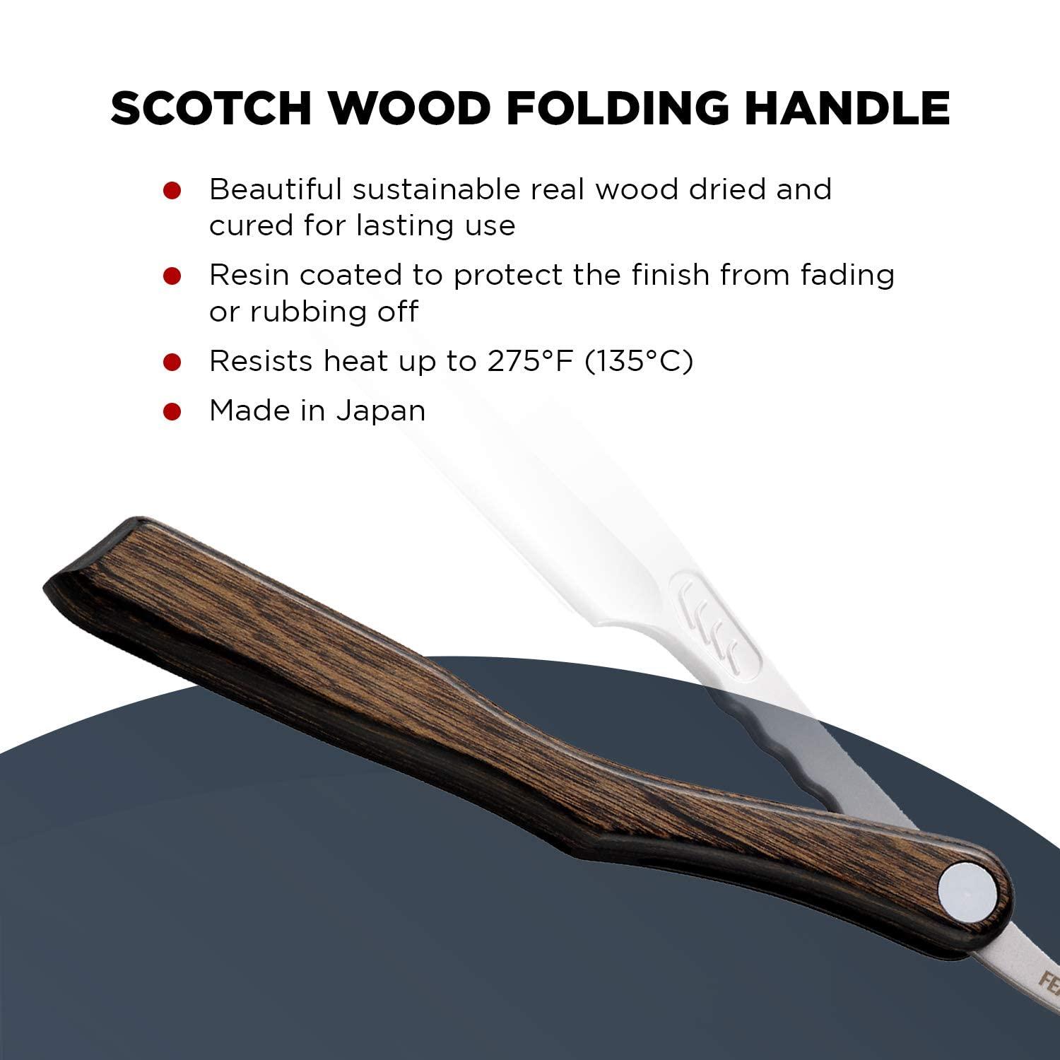 Feather Feather Artist Club SS Wood Folding Straight Razor